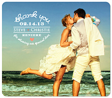 Wedding Thank You Magnet - Circle Date